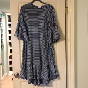 Lularoe Maurine dress with bell sleeve and bottom